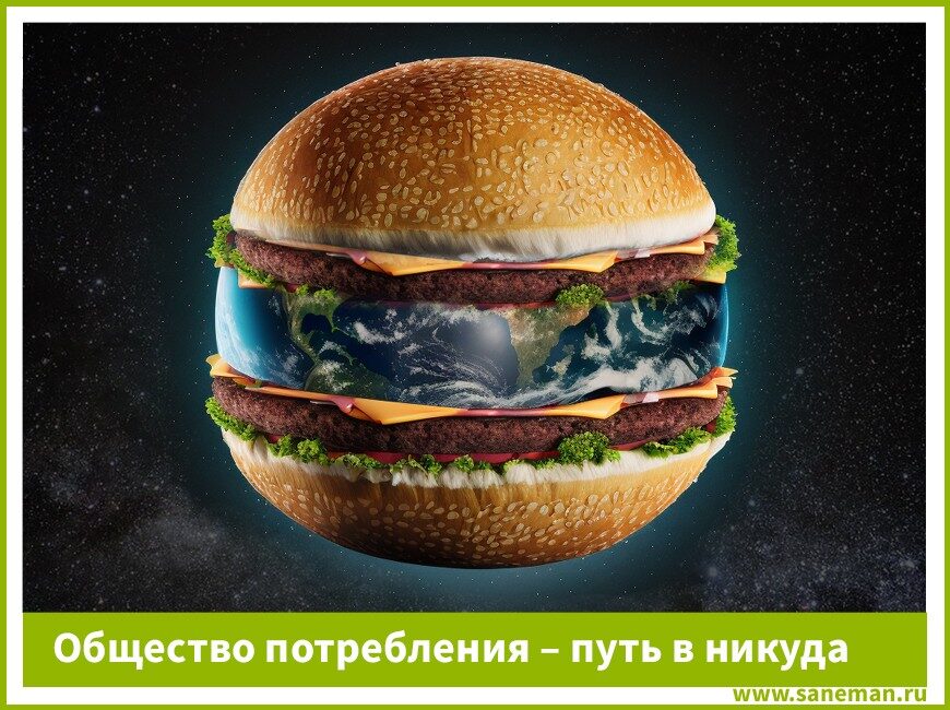 Планета Земля внутри гигантского гамбургера